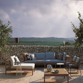 garden leisure waterproof and sunscreen teak furniture combination garden